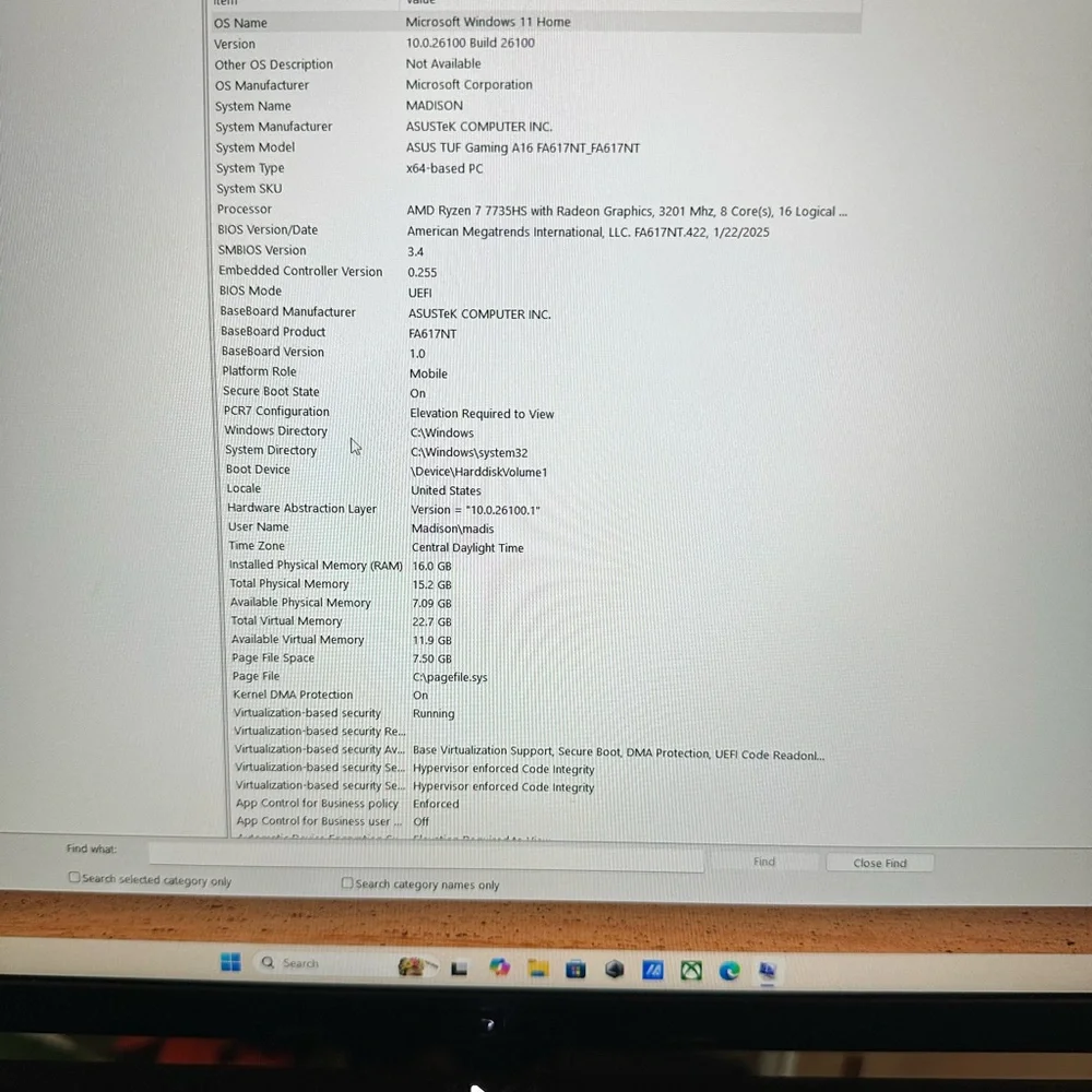ASUS TUF Gaming Laptop A16